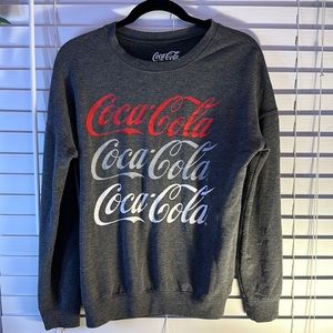 Coca-Cola Grey Long Sleeve Tee Sz S 🌺Bundle & Save🌺